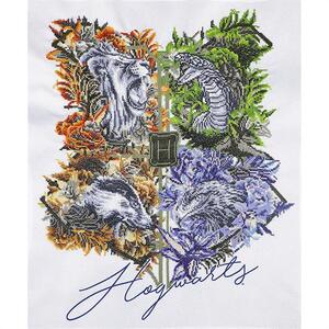 Harry Potter HOGWARTS CREST No Count Cross Stitch Kit 48x58cm