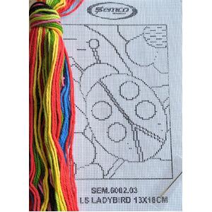 Semco LADYBIRD Fun Stitch Long Stitch Kit 13cm x 18cm