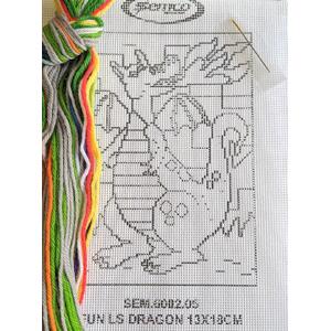 Semco DRAGON Fun Stitch Long Stitch Kit 13cm x 18cm