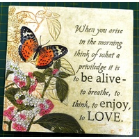 Seagulls Studios Hearts Songs, Wall Plaque, 5" x 5", 125 x 125mm, HEARTS BELIEVE