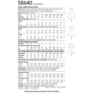 Simplicity Sewing Pattern 8640 Women's / Plus Size Dress or Tunic AA Sizes 10-18