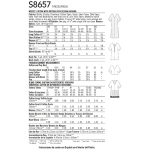 Women's Caftan with Options for Design Hacking (XXS - XXL) Pattern 8657