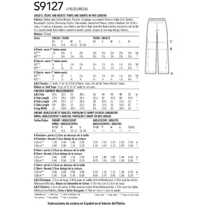 Simplicity Sewing Pattern S9127 Unisex Sleepwear Simplicity Sewing Pattern 9127
