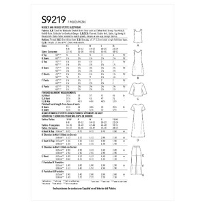 S9219 MISSES/PETITE SLEEPWEAR Simplicity Sewing Pattern 9219
