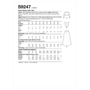 S9247 MISSES' COSTUME Simplicity Sewing Pattern 9247