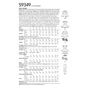 S9349 MISSES' COSTUMES Simplicity Sewing Pattern 9349