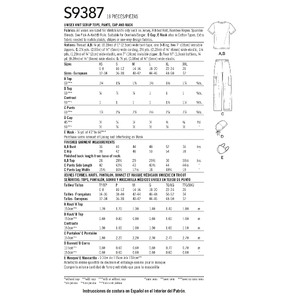 S9387 UNISEX KNIT SCRUBS Simplicity Sewing Pattern 9387
