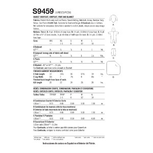 S9459 BABY JMPST, PNT, BLANKET Simplicity Sewing Pattern 9459