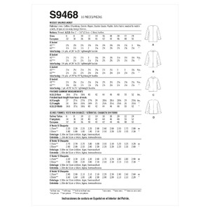 S9468 MISSES' UNLINED JACKET Simplicity Sewing Pattern 9468
