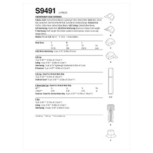 S9491 CHEMO HEAD COVERINGS Simplicity Sewing Pattern 9491