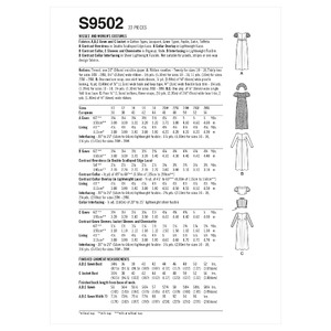 S9502 MISSES/PLUS COSTUMES Simplicity Sewing Pattern 9502