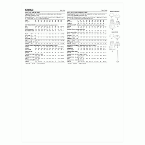 Misses’ Tops, Skirt and Shorts, Sizes 14-16-18-20-22, Simplicity Sewing Pattern 9550R5