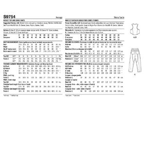 Simplicity Sewing Pattern S9754Y5 Misses' Tops & Cargo Pants by Mimi G Style Sizes 18-26