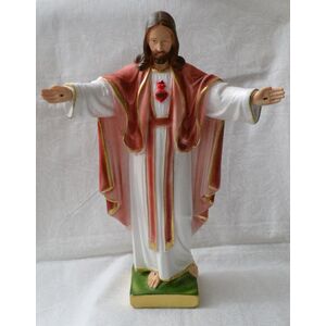 Sacred Heart Of Jesus, Montmarte Statue 30cm, Plaster, Made in Italy