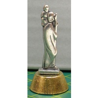 ST CHRISTOPHER Magnetic Statuette 50mm High 23mm Base, Metal, Quality Made In Italy