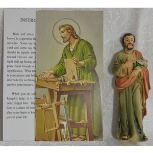 SAINT JOSEPH The Worker, Home Sellers Kit, 4" Statue and Instructions included