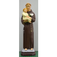 Saint Anthony Indoor Outdoor Polyvinyl Statue 30cm Virtually Unbreakable