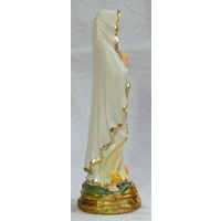 Our Lady Lourdes Statue, Resin, 140mm (5.5") High x 45mm Wide x 45mm Deep