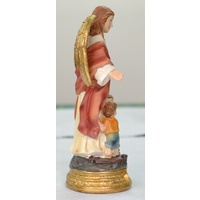 Guardian Angel With Children Statue, Resin 12.5cm (5") Statue