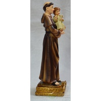 Saint Anthony Statue, Resin, 145mm (5") High x 45mm Wide x 45mm Deep