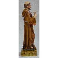Saint Francis Of Assisi Statue, Resin, 150mm (6") High x 45mm Wide x 45mm Deep
