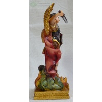 Saint Michael Statue, Resin, 145mm (5.5") High x 90mm Wide x 55mm Deep