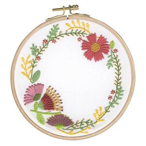 AUTUMN FLOWERS DMC Perle 5 Embroidery Kit TB152