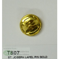 St. Joseph Patron Saint Lapel Pin, Gold Tone, Patron Of Workers, Foster father of Jesus