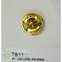 St. Ann Patron Saint Lapel Pin, Gold Tone, Mother of Mary