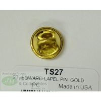 St. Edward Lapel Pin, Gold Tone, Patron of Peace