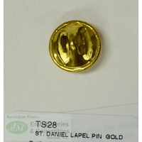 St. Daniel Lapel Pin, Gold Tone, Patron of Wisdom and Learning