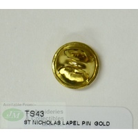 St. Nicholas Lapel Pin, Gold Tone, Patron of Children