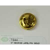 St. George Lapel Pin, Gold Tone, Patron of Soldiers