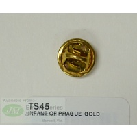 Infant of Prague Lapel Pin, Gold Tone