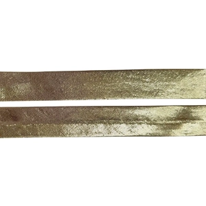 Metallic GOLD Bias Binding, 25mm Single Folded, Per Metre