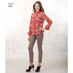 New Look Sewing Pattern 6232 Misses' and Men's Button Down Shirt