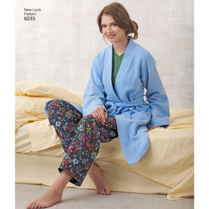 New Look Sewing Pattern 6233 Unisex Pants, Robe and Knit Tops