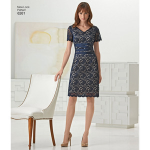 New Look Sewing Pattern 6261 Misses' Dress with Neckline Variations