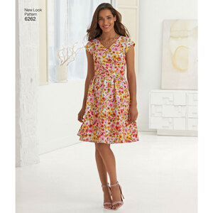 New Look Sewing Pattern 6262 Misses' Dress with Neckline Variations