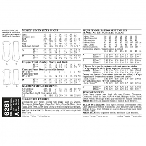 New Look Sewing Pattern 6281 Misses Pullover Dress In Two Lengths