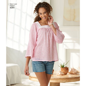 New Look Sewing Pattern 6284 Misses' Pullover Top in Two Lengths