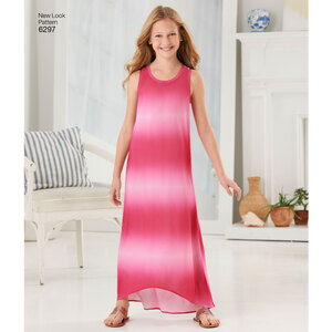 New Look Sewing Pattern 6297 Girls' Knit Dress