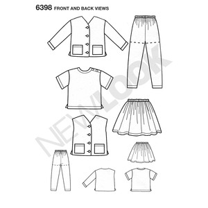 New Look Sewing Pattern 6398 Child's Separates