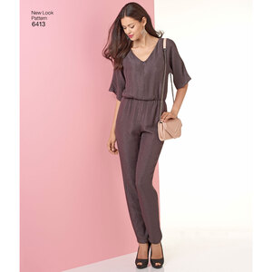 New Look Pattern 6413 Misses' Jumpsuit and Dress in Two Lengths