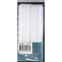 Uni Trim WHITE Eyelet Lace 30mm x 15m, Insertion Lace Knitting Lace, 100% Nylon