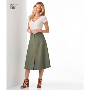 New Look Sewing Pattern 6346 Misses' Easy Skirts in Three Lengths