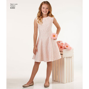 New Look Sewing Pattern 6360 Girls' Sized for Tweens Dress