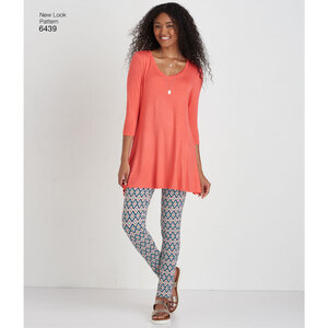 New Look Pattern 6439 Misses' Knit Tunics with Leggings