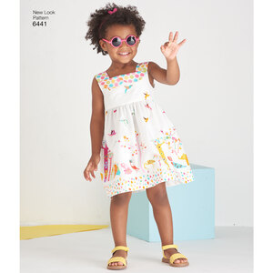 New Look Sewing Pattern 6441 Toddlers' Easy Dresses, Top and Cropped Pants