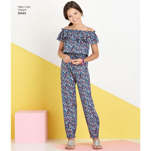 New Look Sewing Pattern 6444 Girl's Dress and Jumpsuit in Two Lengths